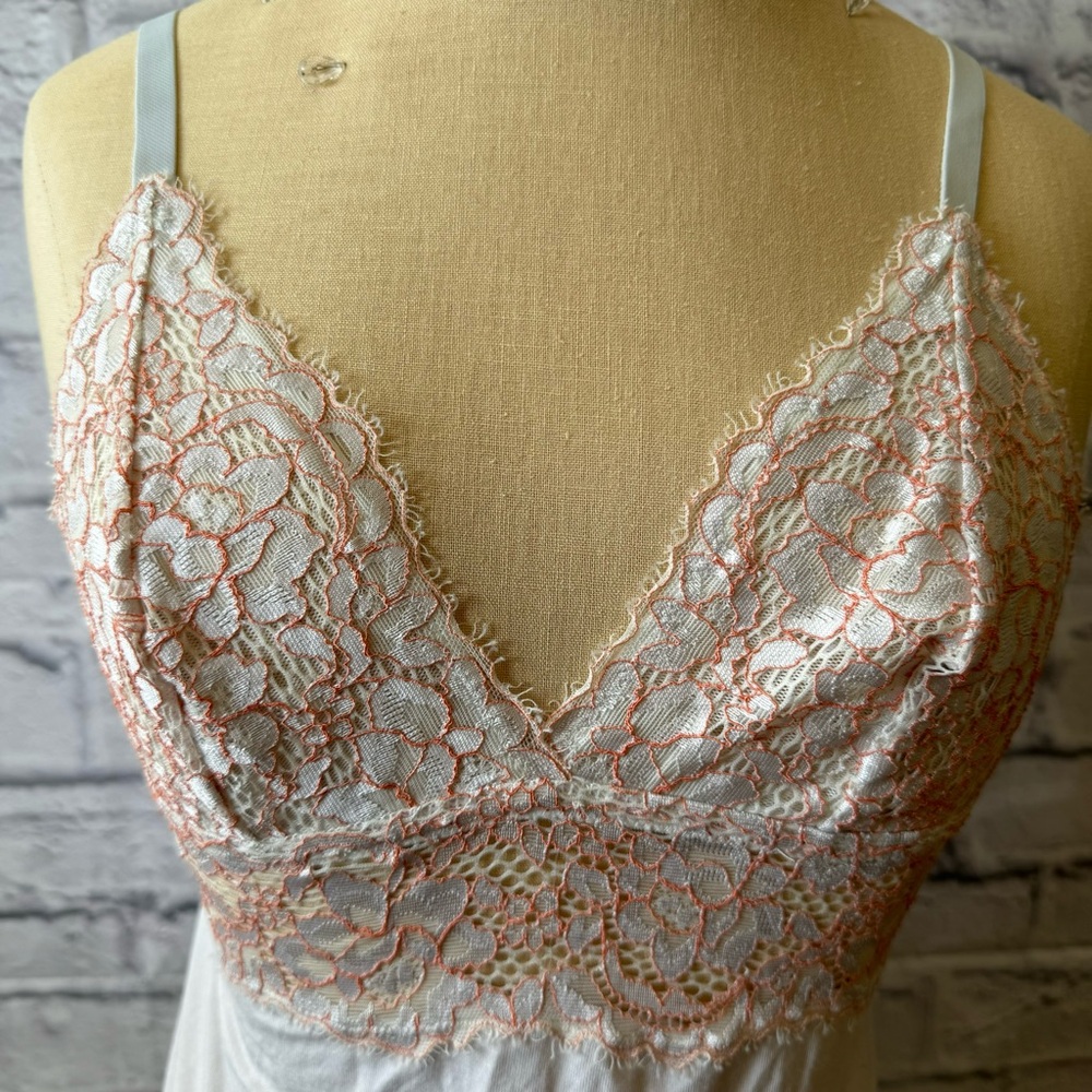 Cosabella Ice Blue/Light Gray Jersey Knit and Lace Camisole Women's Size Medium - Picture 6 of 10